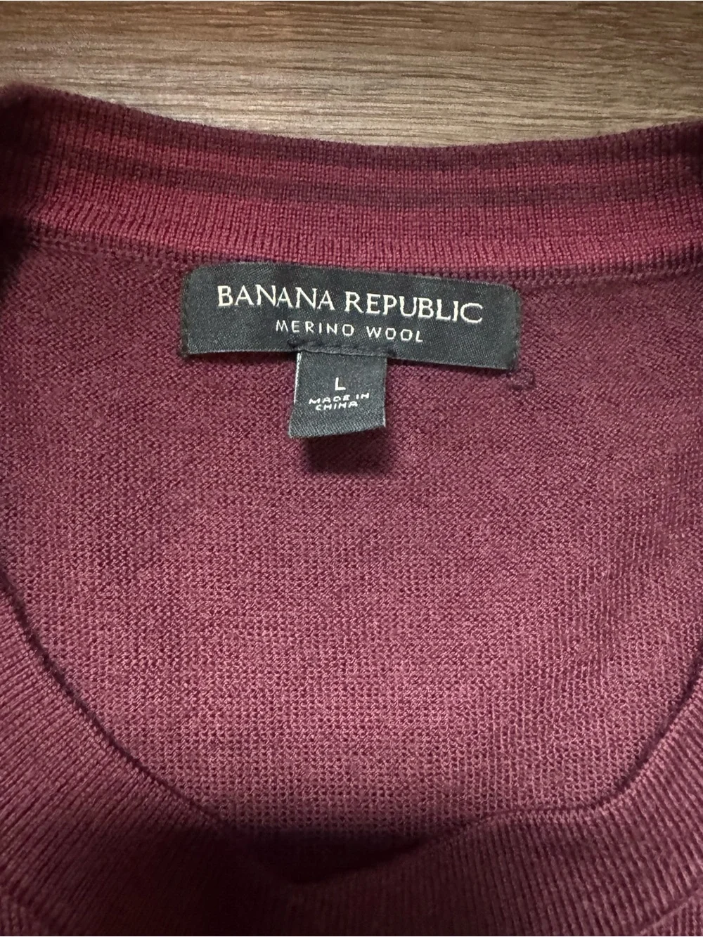Banana Republic Men's Crewneck Sweater in Deep Wine